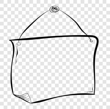 Saydam efekt arka planında Basit Sketch Boş bukle tahtası