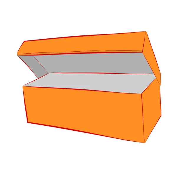 Просто Нарисуйте Эскиз Векторного Макета Оранжевой Туфли Утепленной Белом — стоковый вектор