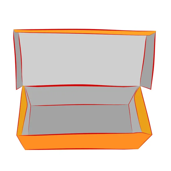 간단하게 손으로 스케치 반사기 오렌지 흰색에 고립되어 — 스톡 벡터