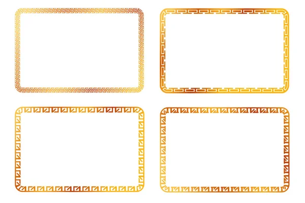 Simple Vector Golden Rectangle Frame Für Zertifikat Plakat Oder Anderes — Stockvektor