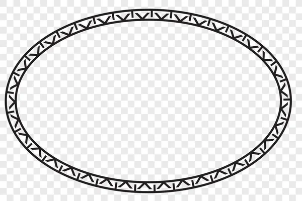 Simple Vector Black Oval Frame Für Zertifikat Plakat Fat Cai — Stockvektor