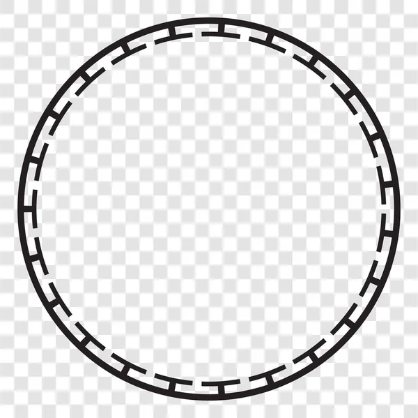 Cadre Cercle Noir Vectoriel Simple Pour Certificat Placard Fat Cai — Image vectorielle