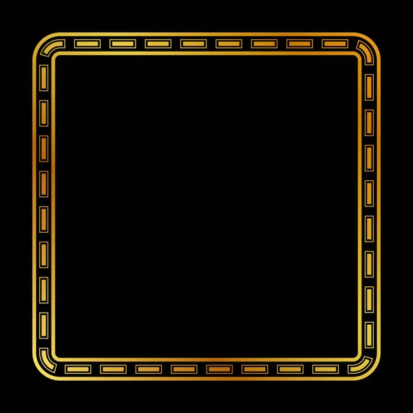 Simple Vector Golden Square Frame Für Zertifikat Plakat Oder Anderes — Stockvektor