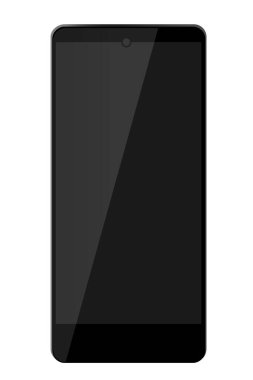 Basit Düz Renkli Parlak Vektör Modern Model Akıllı Telefon