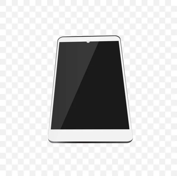 Enkel Platt Färg Glänsande Vektor Modern Modell Smartphone Transparent Effekt — Stock vektor