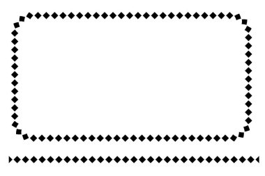 Vektör Basit Şekil Dikdörtgeni ve Çizgi Siyah Çerçeve, Beyaz Üzerinde İzole 