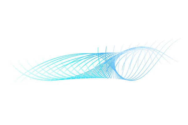 Enkel Vektor Abstakt Gradvis Blå Wave Line För Element Design — Stock vektor