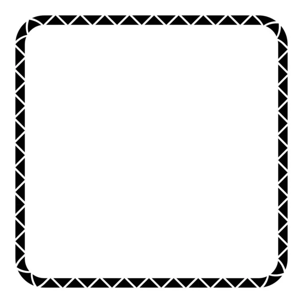 矢量圆角方块黑色相框 白色孤立 — 图库矢量图片