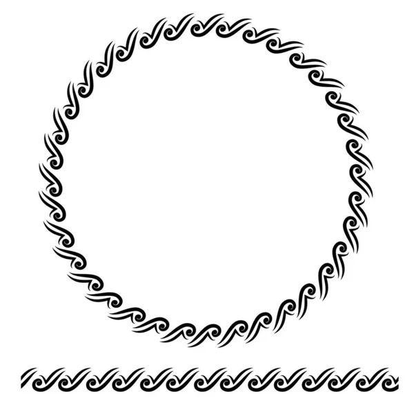 矢量黑角环状花架 白色孤立型 — 图库矢量图片