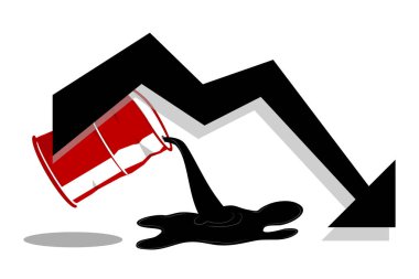 Dünya Petrol Krizi için Basit Vektör İllüstrasyonu