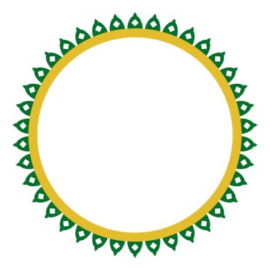 Vektörsüz Çember Dekorasyonu Geleneksel Betawi Evi, Eski Jakarta, Endonezya