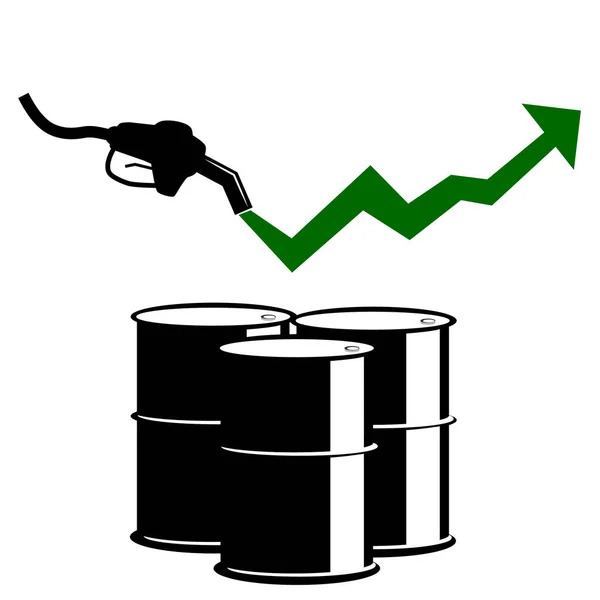 Semplice Illustrazione Vettoriale Crisi Petrolifera Mondiale — Vettoriale Stock