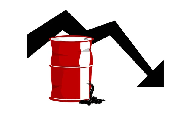 Ilustración Simple Vectores Para Crisis Mundial Del Petróleo — Vector de stock