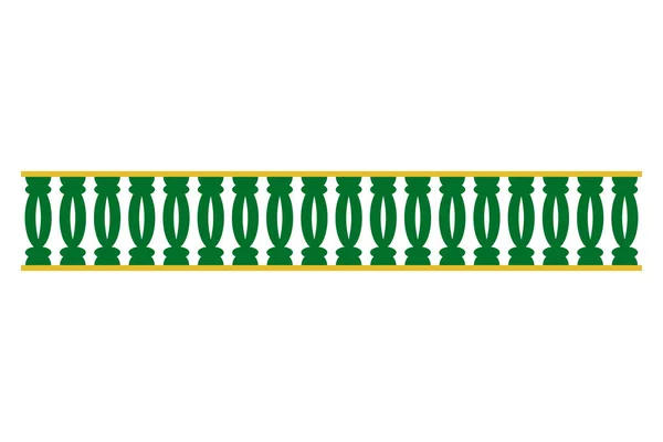 Seamless Vector Green Yellow Gate Διακόσμηση Παραδοσιακό Σπίτι Του Betawi — Διανυσματικό Αρχείο