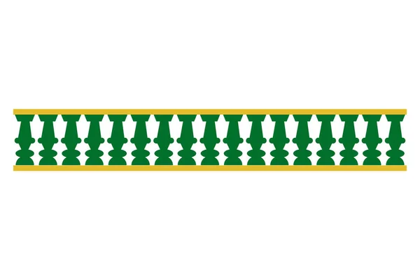 Décoration Porte Verte Jaune Sans Couture Vectorielle Maison Traditionnelle Betawi — Image vectorielle