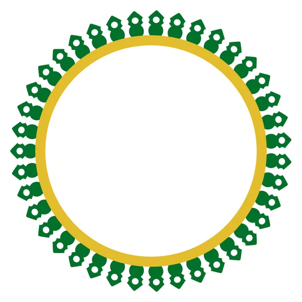 Vector Seamless Circle Decoración Casa Tradicional Betawi Yakarta Vieja Indonesia — Archivo Imágenes Vectoriales