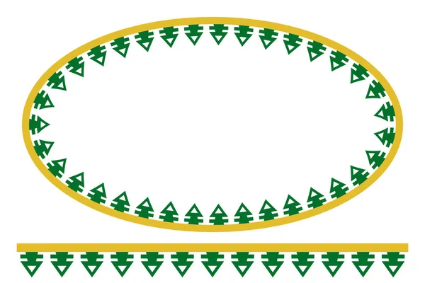 Vector Green Yellow Oval Decoration Tradycyjny Dom Dżakarcie Indonezja — Wektor stockowy