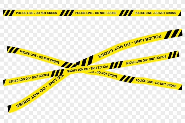Simple Vector Black Yellow Ribbon Police Line Cross Suly Corid — стоковий вектор