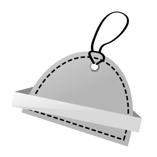 Simples Vector Shinning Cinza Preto Branco Blank Tag — Vetor de Stock