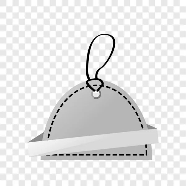 Vector Shinning Gray Black White Blank Tag Transparent Effect Background — 스톡 벡터