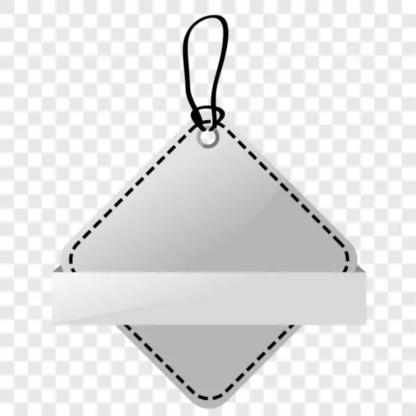 Vector Shinning Gray Black White Blank Tag Transparent Effect Background — 스톡 벡터