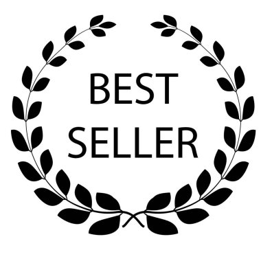 Vektör Altın Laurel İşareti, En Çok Satanlar, beyaz arkaplanda