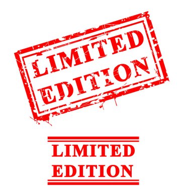 2 Grungy Red Rubber Stamp, Sınırlı Versiyon