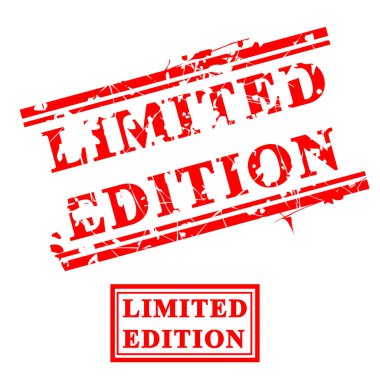 2 Grungy Red Rubber Stamp, Sınırlı Versiyon