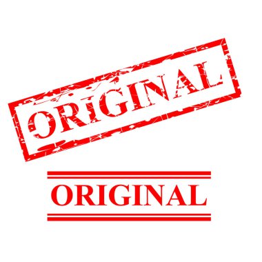 Orijinal, 2 stil kırmızı lastik damga