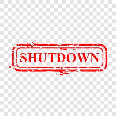 Basit Vektör Dikdörtgen Grunge Kırmızı Lastik Damgası, şeffaf efekt arkaplanı kapatma