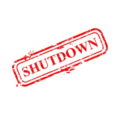 Basit Vektör Dikdörtgen Grunge Kırmızı Kauçuk Damgası, Kapatma, beyaz üzerine izole edilmiş