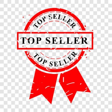 Basit Vektör, Kırmızı ve Siyah Plastik Damga, En Çok Satanlar, şeffaf efekt arka planı