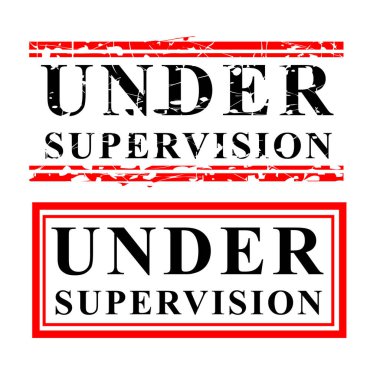 Basit Vektör Siyah ve Kırmızı Kauçuk Damgası, denetim altında, beyaz üzerine izole edilmiş