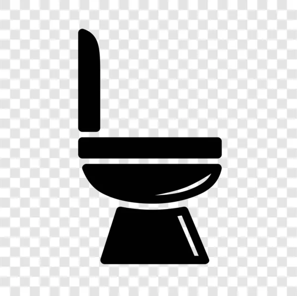 Simple Vector Silhouette Icon Strooi Van Kast Openbaar Toilet Transparante — Stockvector