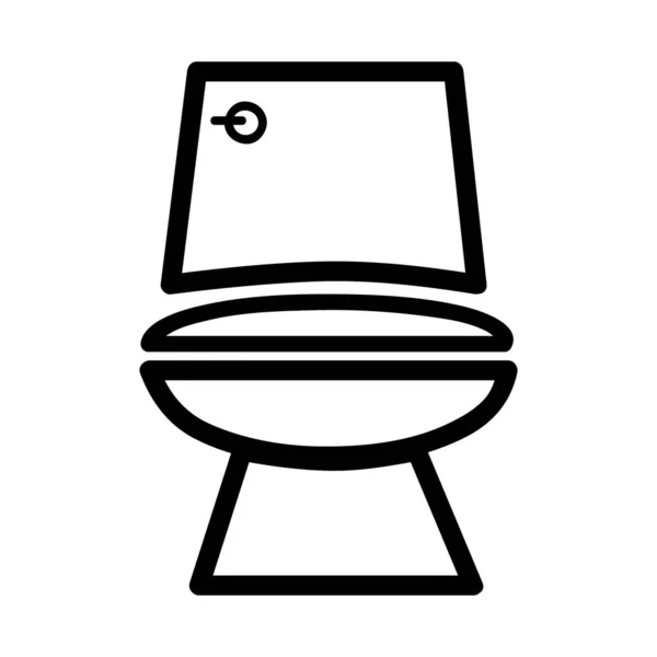 Vector Outline Icon Stye Closet Public Restroom White Background — 스톡 벡터