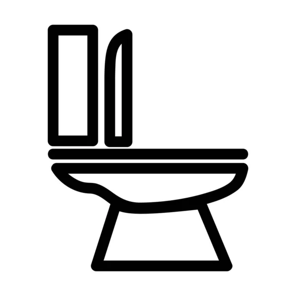 Vector Simple Icono Del Contorno Stye Closet Baño Público Fondo — Vector de stock