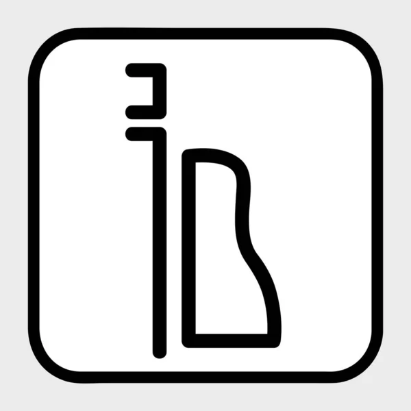 Simple Vector Outline Icon Stye Von Urinoir Öffentliche Toilette Bei — Stockvektor