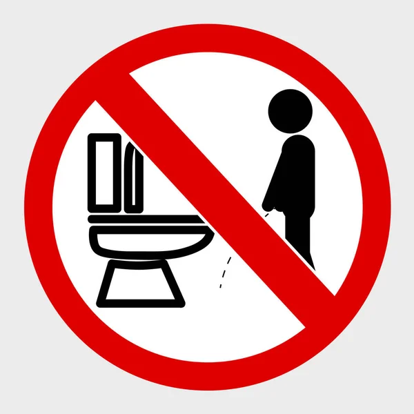 Simple Vector Icon Stye Verbotsschild Der Toilette Die Falsche Richtung — Stockvektor