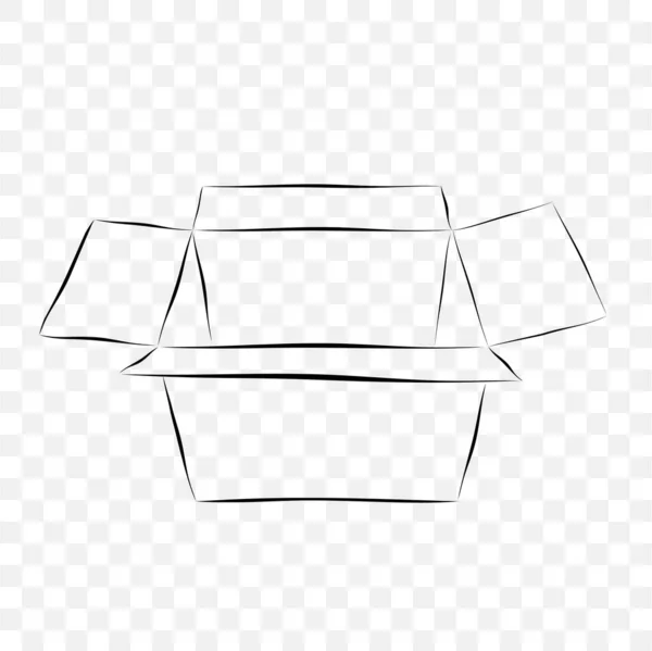 Dessin Main Simple Skecth Vector Mockup Carton Contour Noir Fond — Image vectorielle