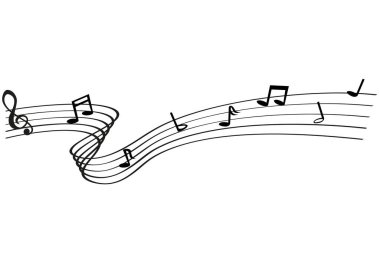 öge tasarımınız için müzik nota sallama satırı