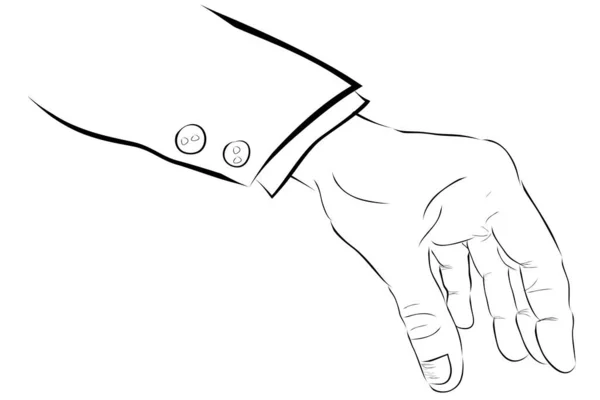 Απλό Σκίτσο Της Επιλογής Χέρι Αρπάξει Κάτι — Διανυσματικό Αρχείο