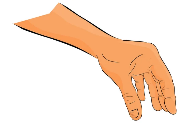Διανυσματικό Επίπεδο Χρώμα Απλό Σκίτσο Της Επιλογής Χέρι Αρπάξει Κάτι — Διανυσματικό Αρχείο