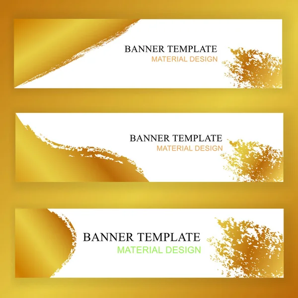 Template Scribble Golden Crayon Banner — Stock Vector