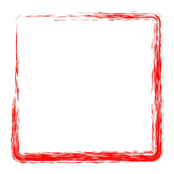 Roter Quadratischer Rahmen Für Ihr Elementdesign — Stockvektor