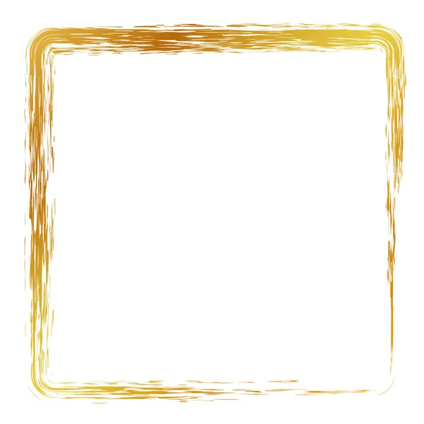 Goldener Quadratischer Buntstift Rahmen — Stockvektor