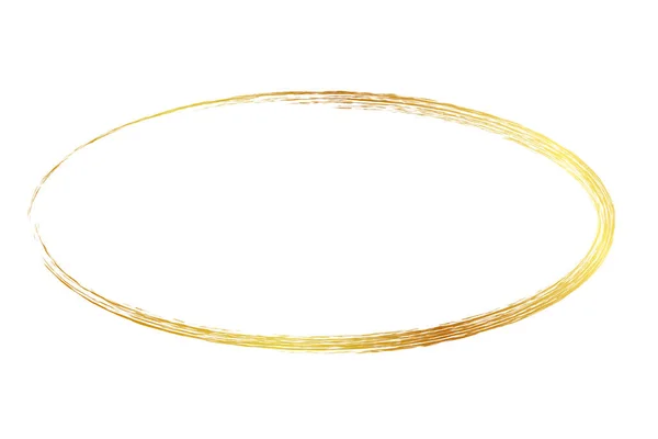 Золотой Овальный Карандаш — стоковый вектор