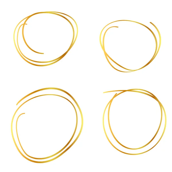 Zlatý Víceřádkový Kruhový Rám Pro Certifikát Plakát Fat Cai Imlek — Stockový vektor