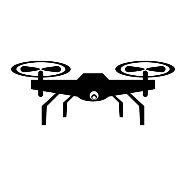 Drone的简单矢量轮廓 在白色背景下孤立 — 图库矢量图片