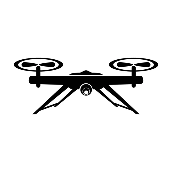 Drone的简单矢量轮廓 在白色背景下孤立 — 图库矢量图片