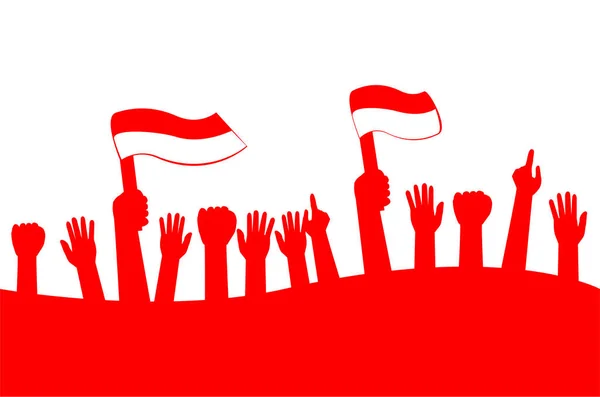模板背景 印度尼西亚独立日 — 图库矢量图片
